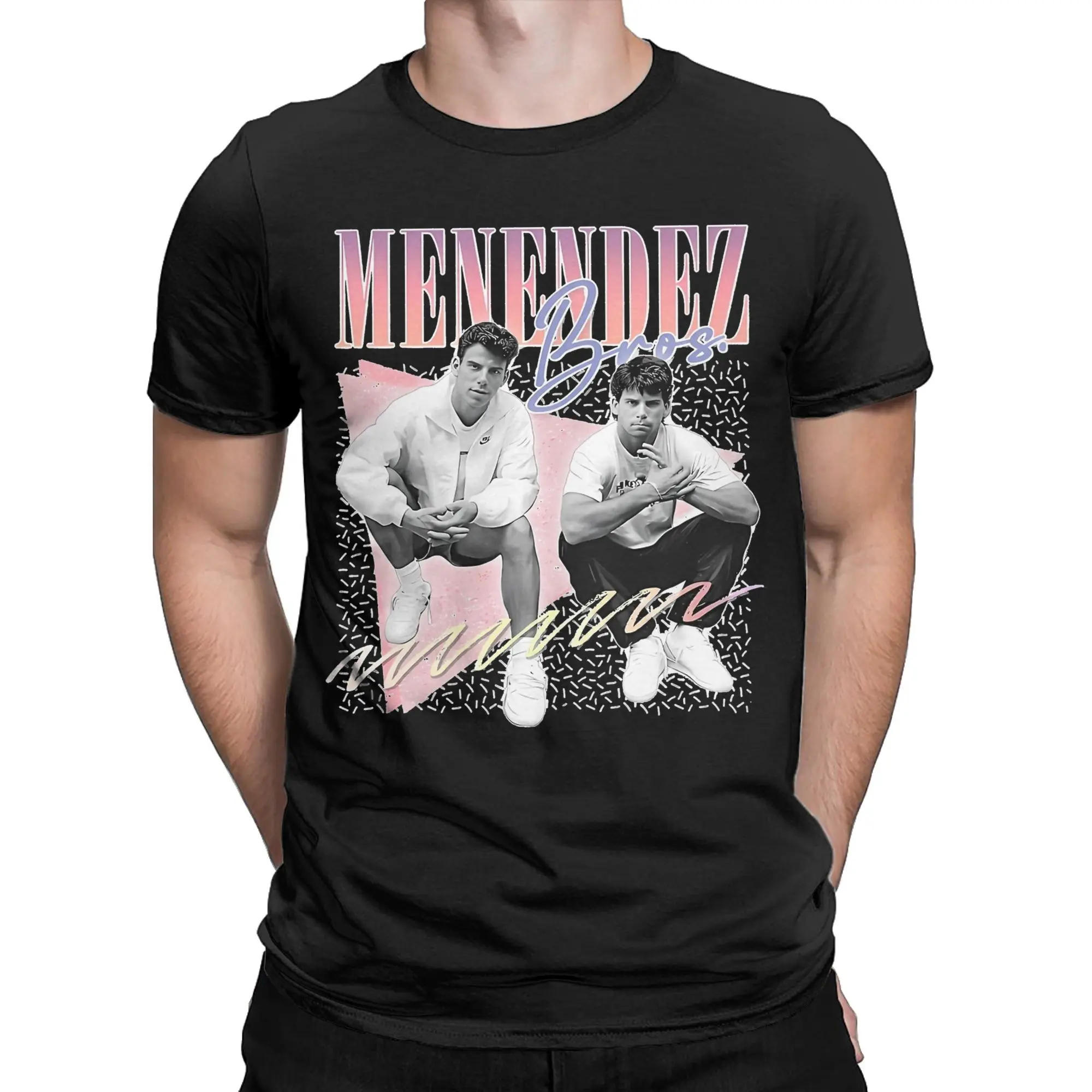 Летняя мужская футболкаendez Bros 90s True Crime Fan для унисекс хлопковая футболка с