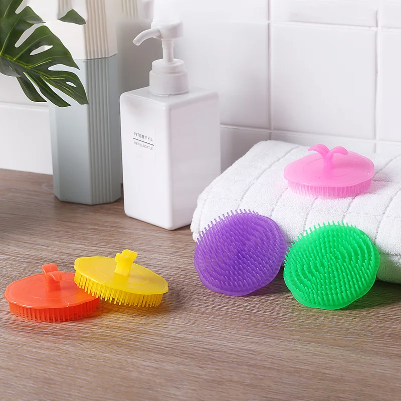 

Head Massage Brush Soft glue Shampoo brush Bathroom Products Plastic Sanitary comb Washing Hair Scalp Shower Body