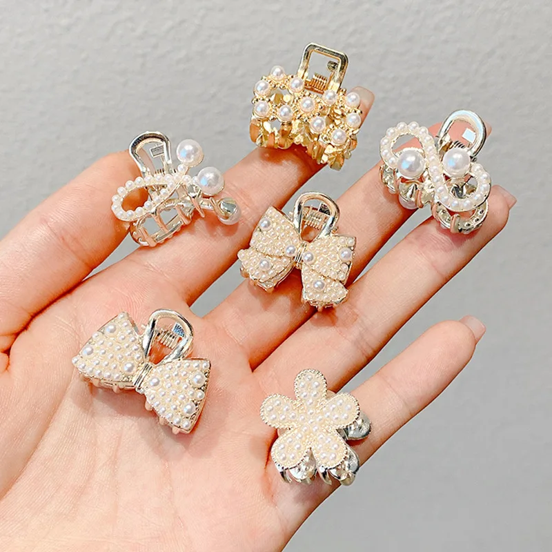 

Retro Rhinestone Flower Butterfly Hair Clips Hairpin Pearl Mini Hair Claws Diamond Hair Decoration for Girls Women New Headwear
