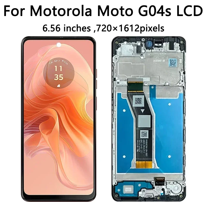 ЖК-дисплей 6 56 &quotIPS для Motorola Moto G04s сенсорная панель дигитайзер IPS ЖК-рамка запасная