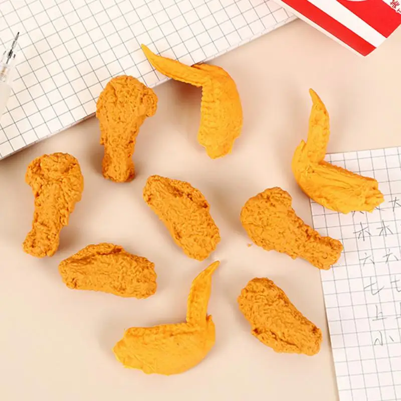 Креативный ластик с героями мультфильмов семейное ведро жареная искусственная