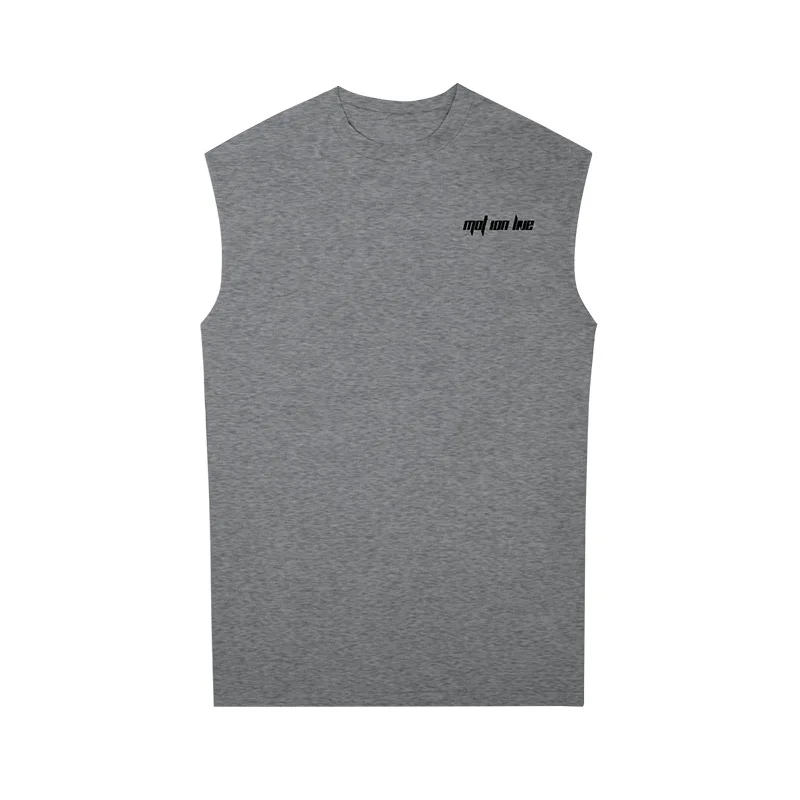 2022 Summer Men's Fitness Sports Vest Loose Large Size Waistcoat T-shirt Men's Personality Printing Quick-drying Bottoming Shirt