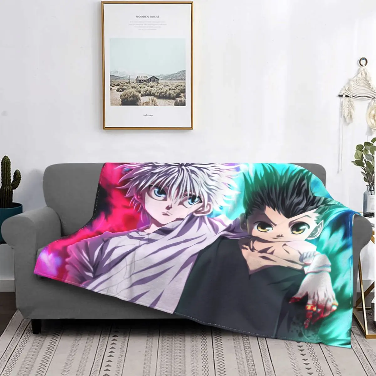 

Одеяло Gon And Killua Hunter X Hunter s флисовое мягкое одеяло с принтом японского аниме для постельного белья