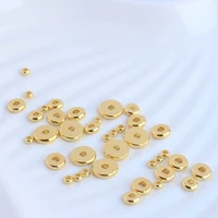 copper round flat spacer loose bead chip disk handmade beads for diy bracelets necklace jewelry making supplies accessories