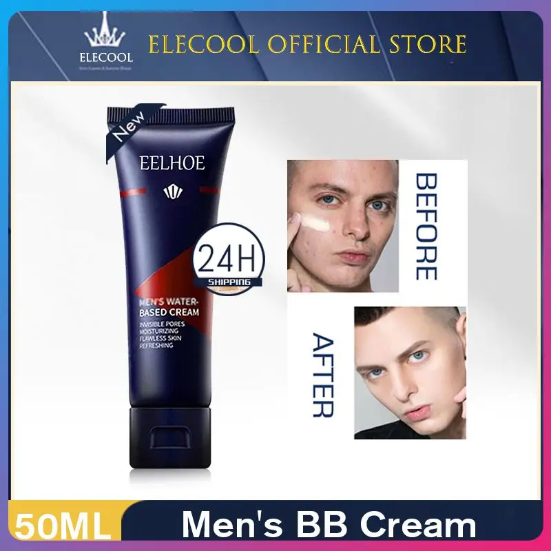 

Men's Revitalizing Nourishing BB Cream Hyaluronic Cream Covers Acne Marks Anti Wrinkle Whitening Liquid Foundation TSLM1