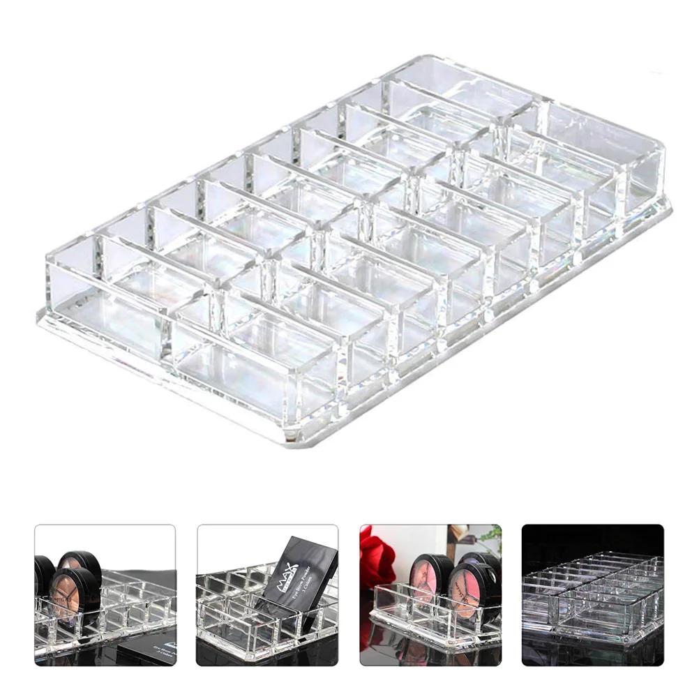 

1Pc Transparent 16 Grid Loose Powder Storage Box Acrylic Lipstick Display Rack