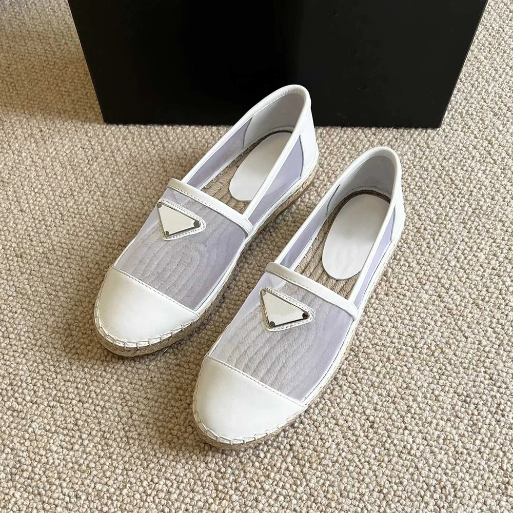 

2022 Best Quality Fashion Lady Shoes Factory Wholesale Price Spring Autumn Fashion Shoes Elegant White Mesh Flats