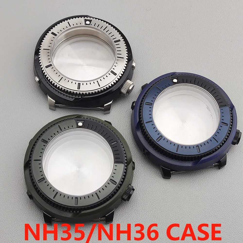 nh35 case seiko Monster nh35 dial 45mm sapphire glass Seiko Watch case Accessor part movement for Tuna Marinemaster PROSPEX
