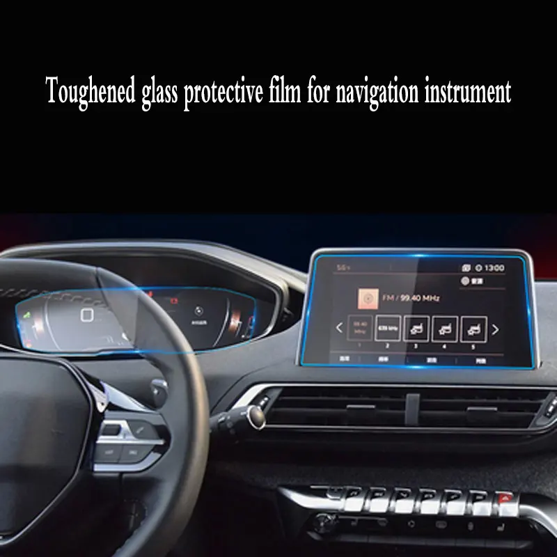 

Car Navigtion Tempered Glass LCD Screen Protective Film Sticker Dashboard Guard For Peugeot 3008 5008 2017 2018 2019 Accessories