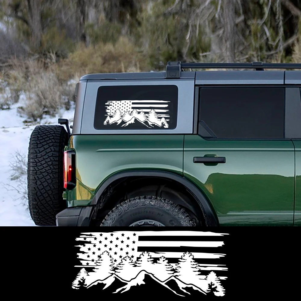 Автомобильная наклейка креативный флаг США горный стиль декор для Ford Bronco SUV