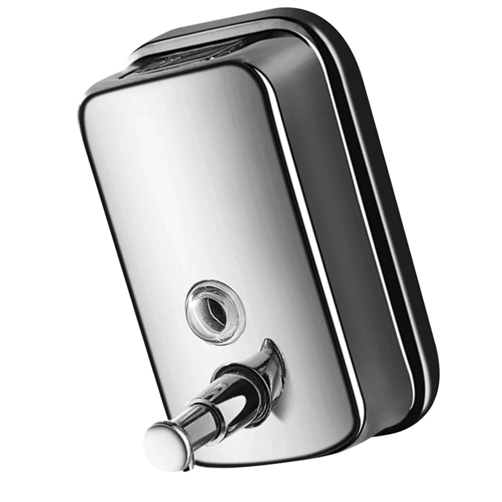 

1PC Wall Mounted 304 Stainless Steel Hand Soap Dispenser Liquid Soap Dispenser Manual Liquid Shower Box Hanging Dispenser