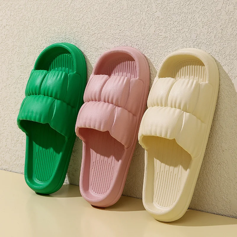 

Women Home Shoes Thick Platform Slipper Summer Beach Flip Flops Women EVA Soft Sole Flat Shoes Mute Non-slip Slides Beach Sandal