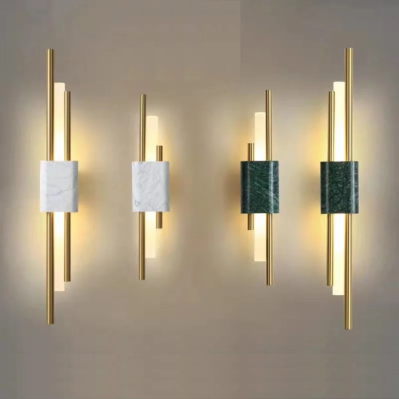 

Современный длинный светильник в полоску, роскошный настенный светильник, скандинавский мраморный светильник для гостиной, столовой, коридора, спальни, прикроватный декоративный светильник