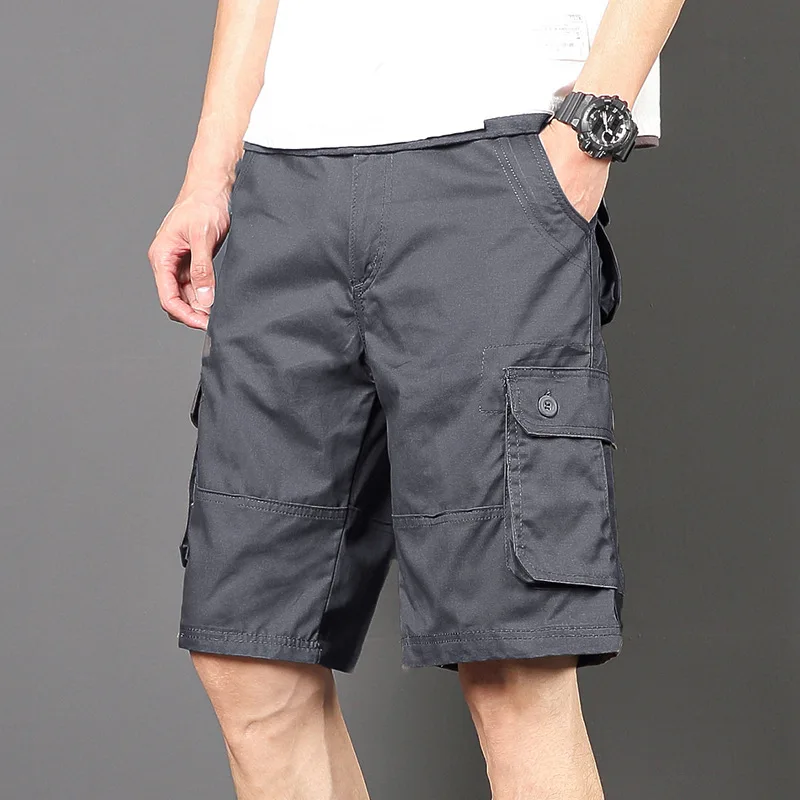 Summer Cargo Shorts for Men's Clothing Pants Pantalones Cortos Sports Calça 100% Cotton Vetements Homme Casual Roupas Maculinas