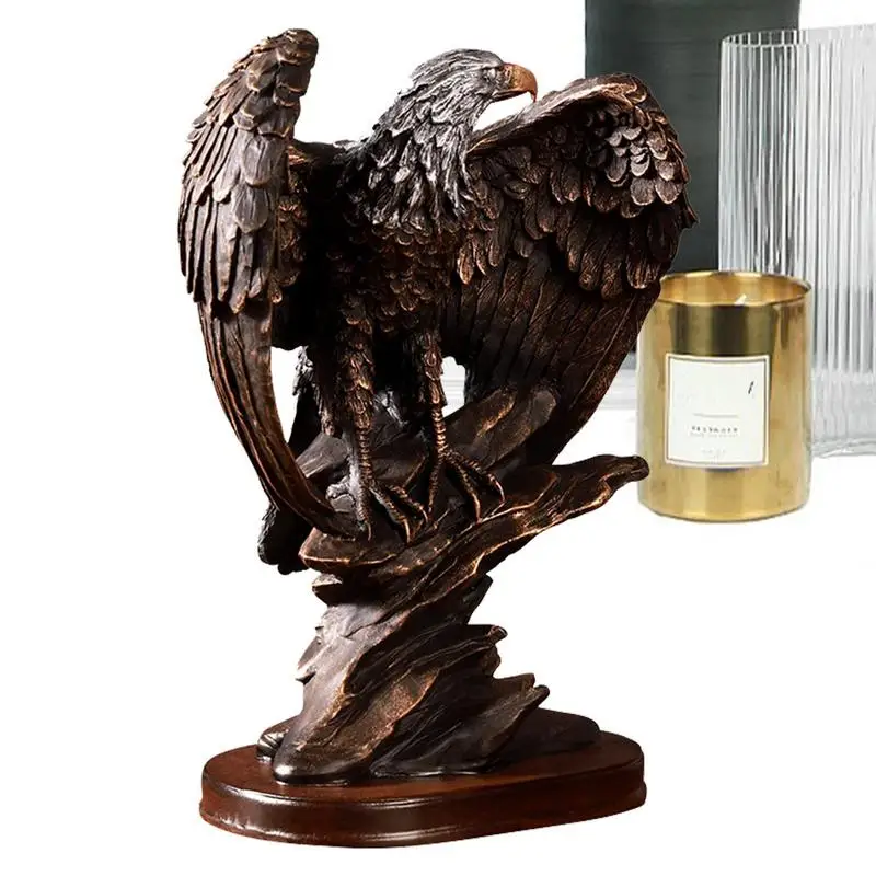 

Creative Eagle Decor Resin Eagle Figurine Hawk Small Animal Statue Ornament For Modern Home Desk Living Room Decoration Items