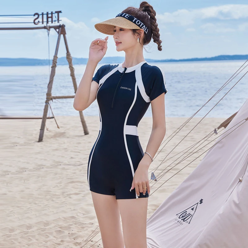 Riseado Sport One-piece Swimsuit Swimwear Women 2023 Competitive Single Piece Swimsuits Swimming Suit Plus Size Bath Suit Surf