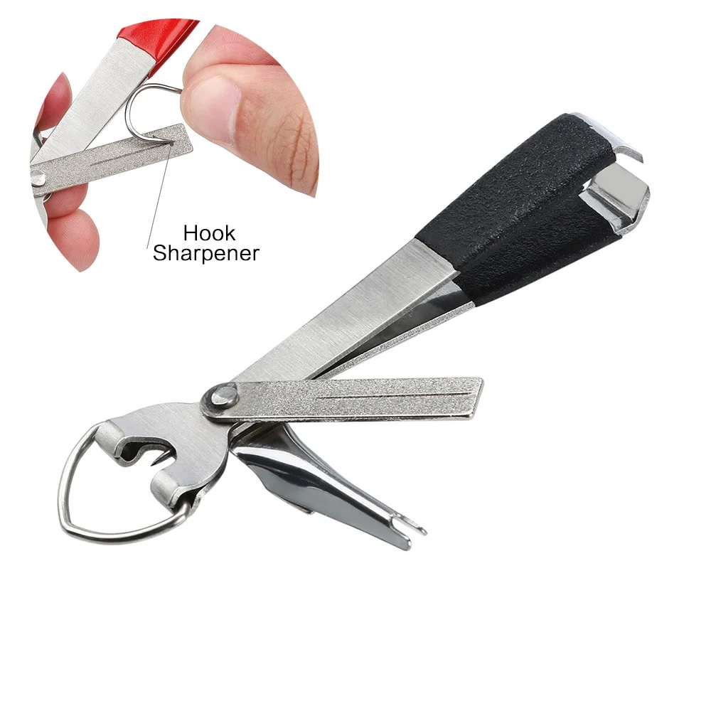 

4 in 1 Fast Tie Nail Knotter Line Cutter Clipper Nipper Hook Sharpener Fishing Tackle High Quality Quick Knot Tools