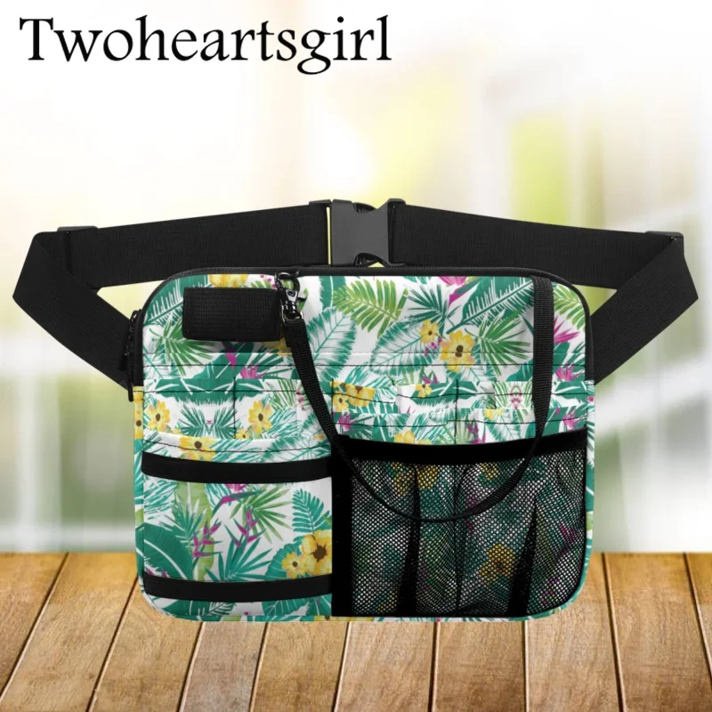

Забавная сумка twoheart sgirl для медсестер, гавайский гибискус с цветочным принтом, Прямая поставка, вместительный переносной органайзер для талии для кормления