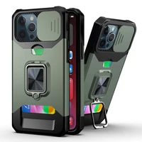 slide camera lens protection case for iphone 13 mini 12 11 pro xs max xr x 8 7 6s 6 plus se 2020 magnetic car ring holder cover