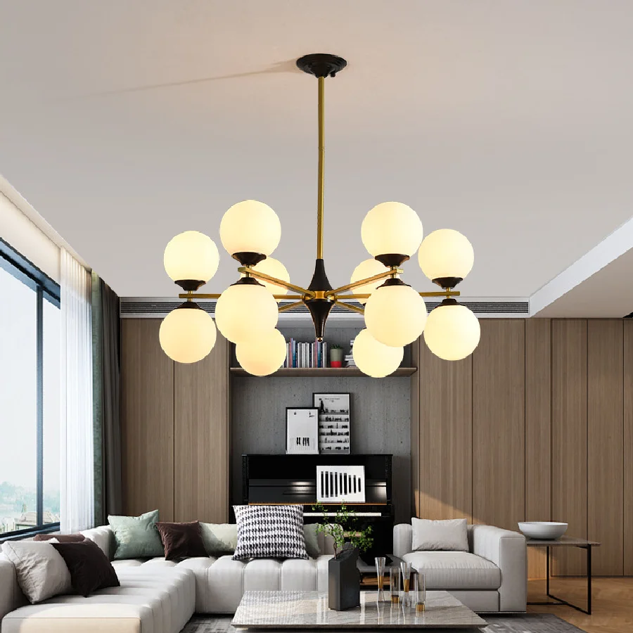 

Postmodern style living room lamp Nordic chandelier magic bean simple modern lamp designer bedroom dining room chandelier