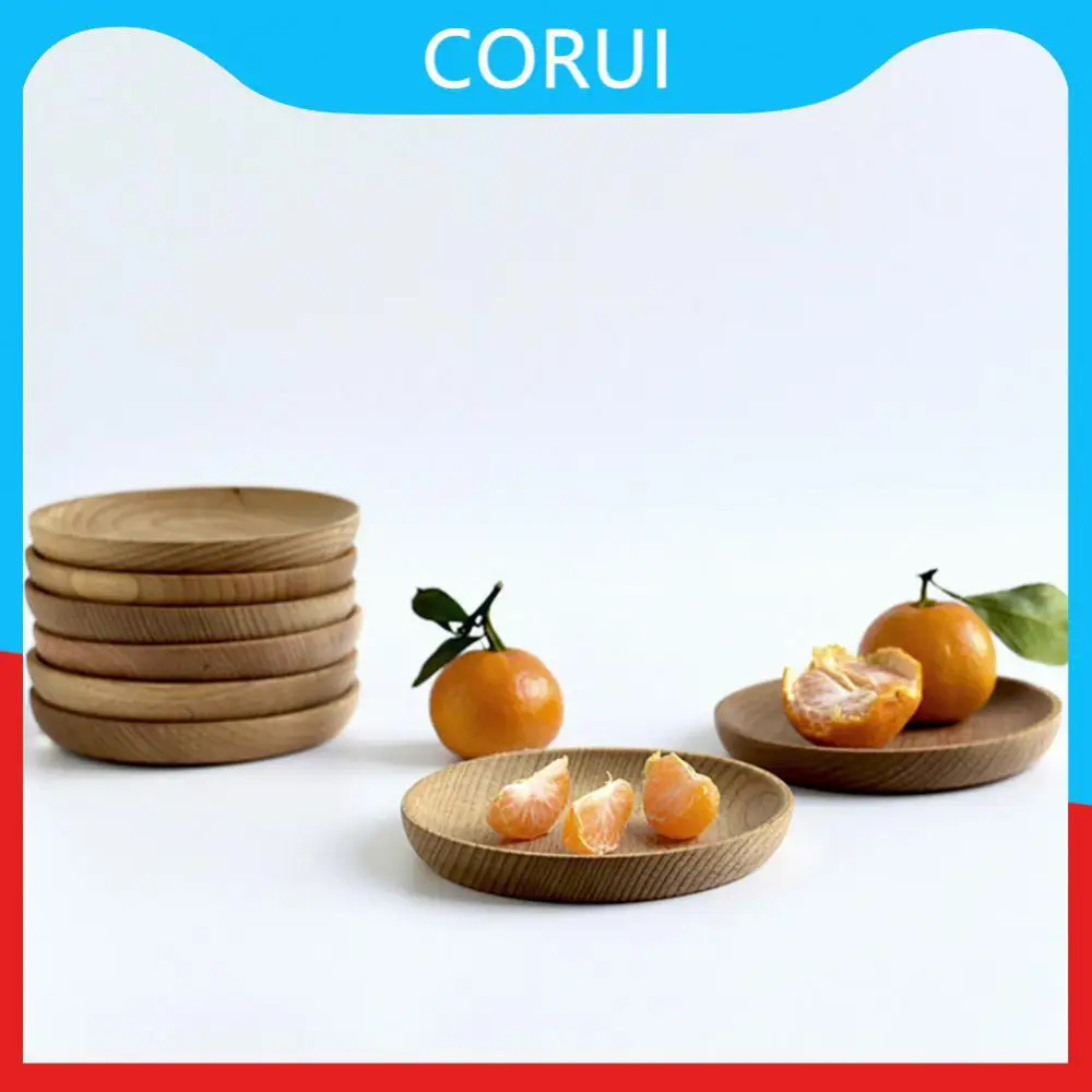 

Steak Plate Western Food Large Plate Wooden Dinner Plate Unbreakable Dishwasher & Microwave Safe Wooden Dinner Plates
