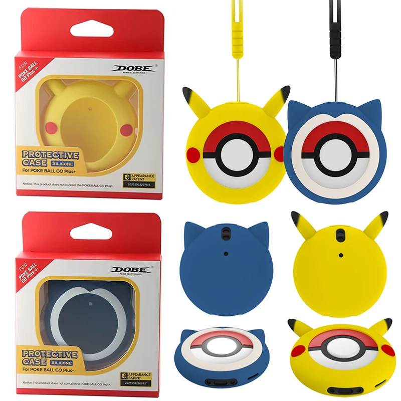 Защитный чехол Pokemon Pokeball GO PLUS, Аниме Пикачу, силиконовый защитный чехол для переключателя Go Plus с ремешком, чехол в подарок Защитный чехол Pokemon Pokeball GO PLUS, Аниме Пикачу, силиконовый защитный чехол для переключателя Go Plus с ремешком, чехол в подарок