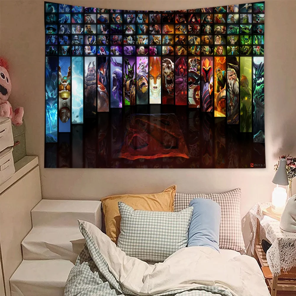 Dota 2 Printed Large Wall Tapestry Hanging Tarot Hippie Rugs Dorm Art Home Decor