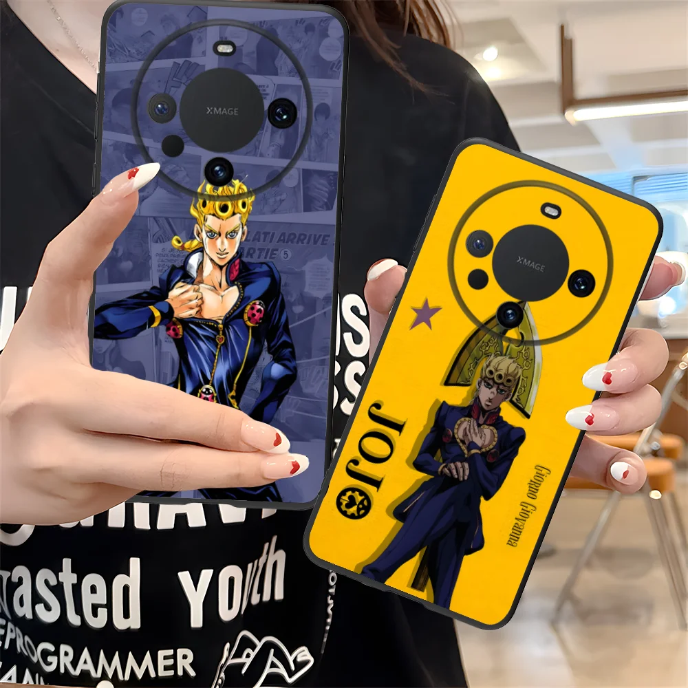 Чехол для телефона JOJO Giorno Giovanna Huawei Mate 60 50 40 30 20 10 Pro Plus Lite E 5G черный чехол смартфона