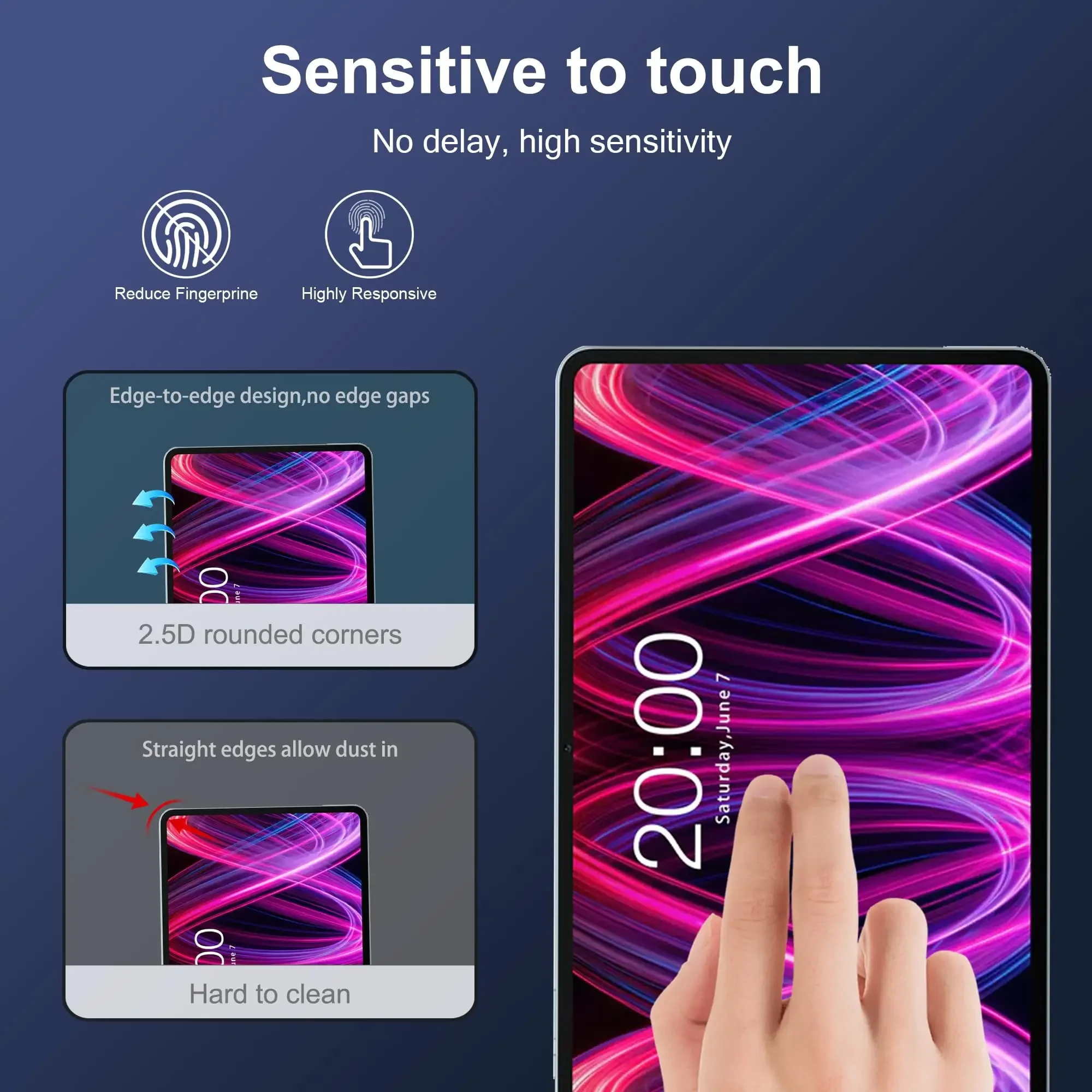3 шт. для Teclast T60 Plus (12 дюймов) 2024 Защитная пленка экрана из закаленного стекла 9H