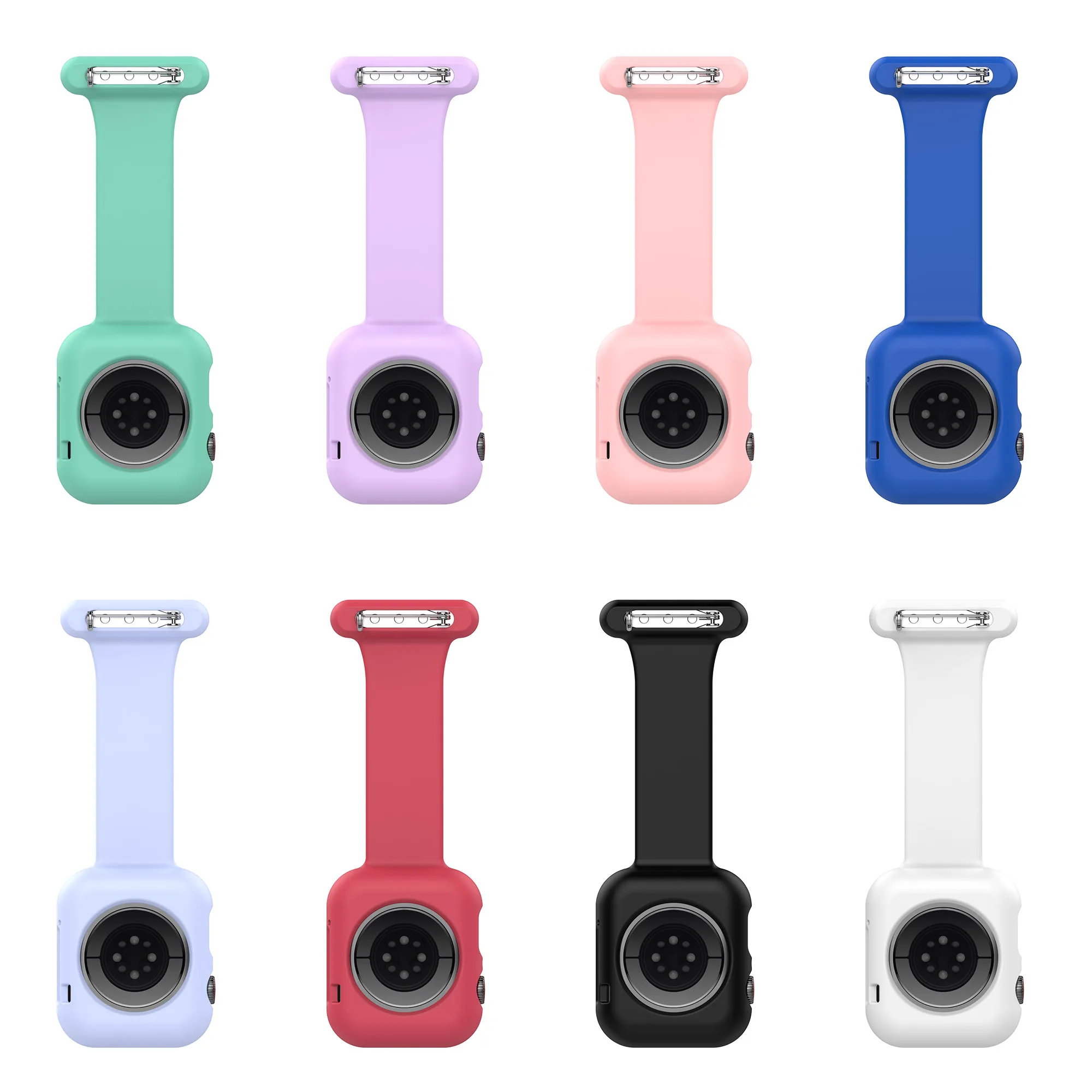 Фото Новый силиконовый ремешок-брошь для Apple Watch 7/6/5/4/3/2/1 поколения 42/44/45 мм Универсальный доктор медсестра PocketWatch HangingWatch №4