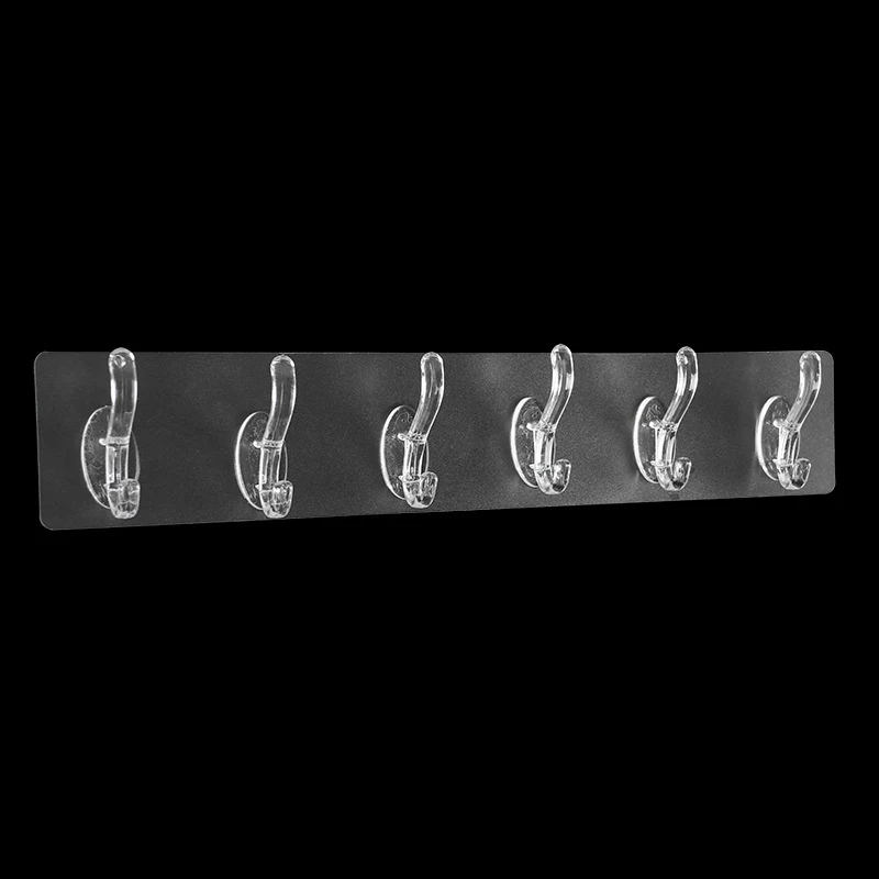 

Прозрачные настенные крючки PВХ 3/5/6 рядов