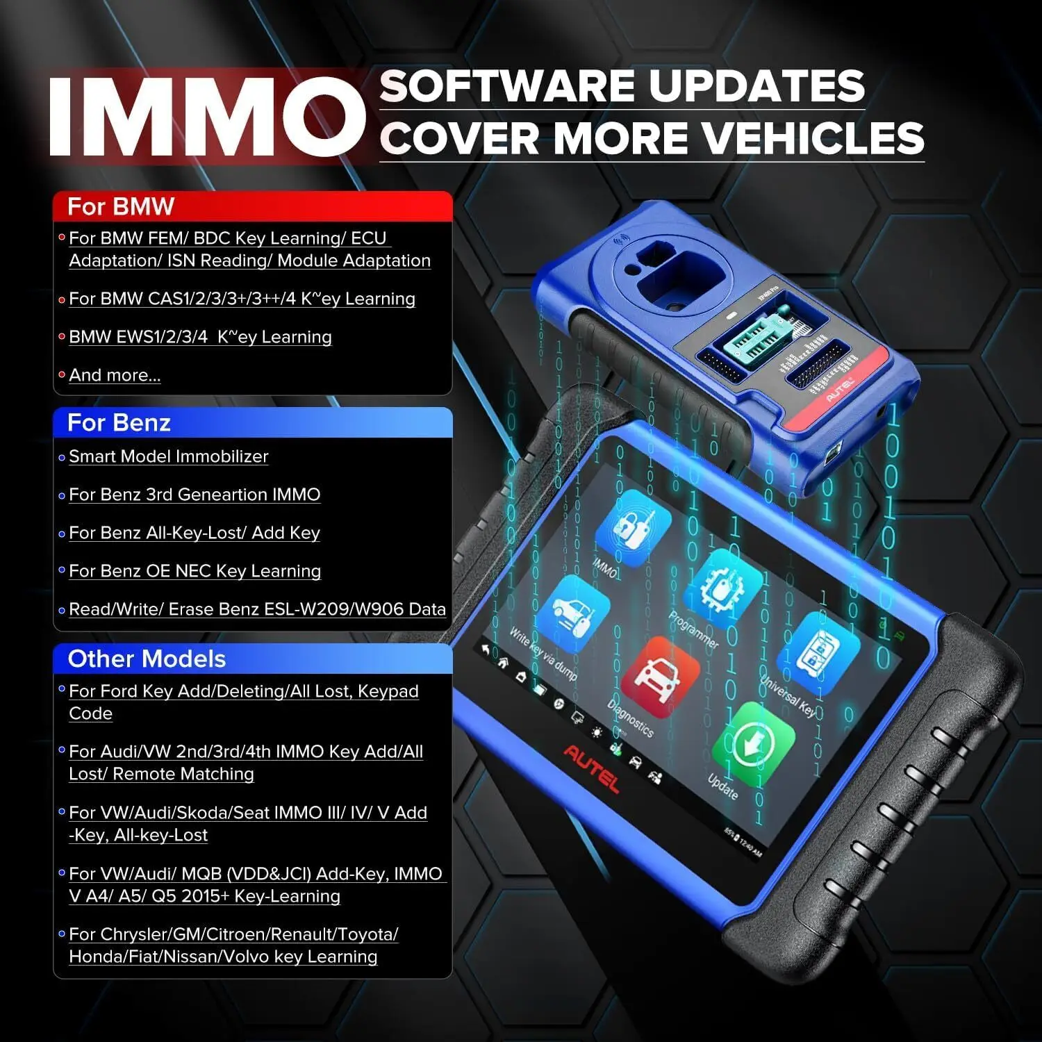 Autel MaxiIM IM508S PRO с комплектом XP400Pro все-в-одном брелок инструмент для