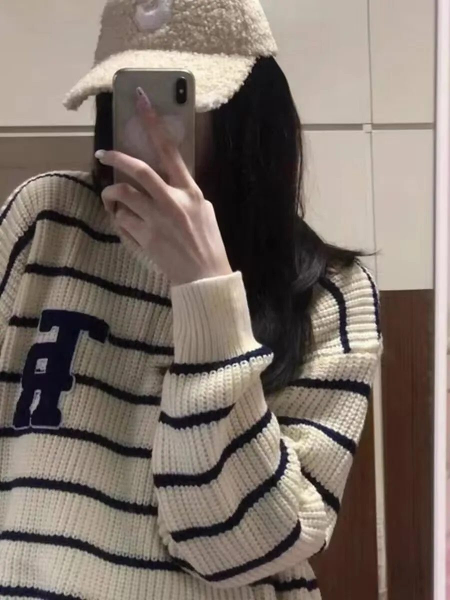 Новое поступление 2025 трендовый свитер крутой повседневный уличный женский