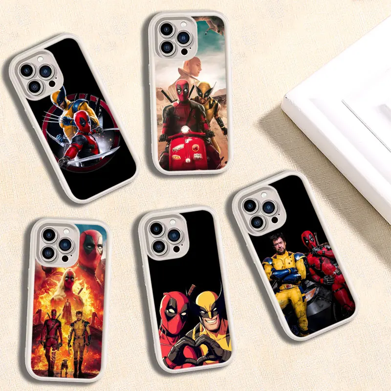 Противоударный силиконовый высококлассный чехол для телефона Deadpool Wolverine Huawei Pura 70