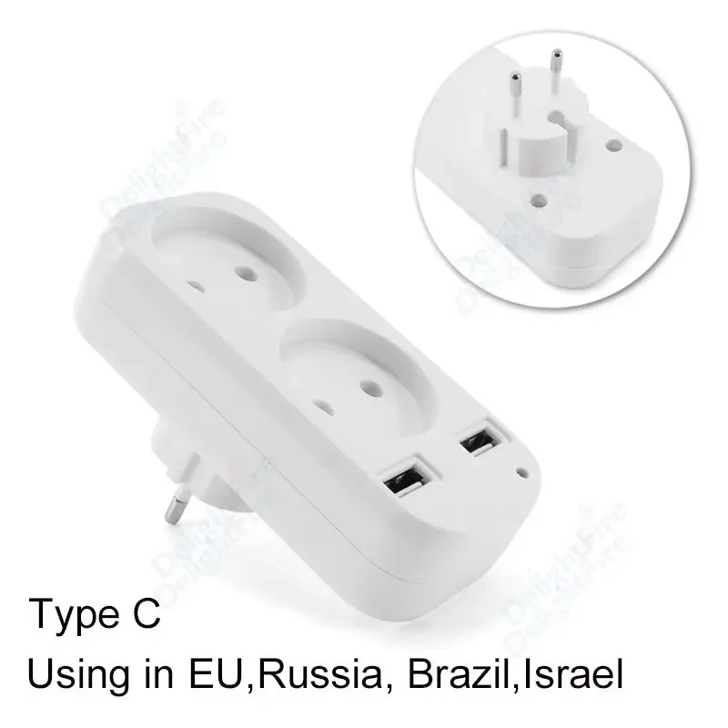 

Удлинитель DelightFire с двумя портами USB