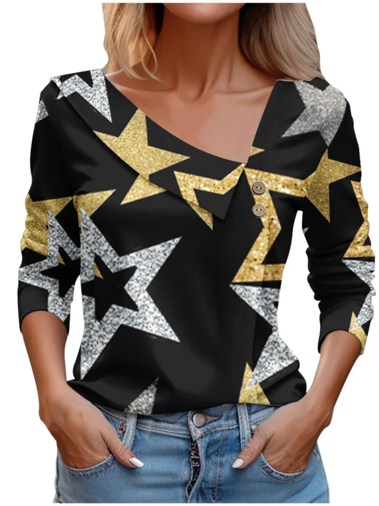 

Elegant Shirts And Blouses Women Fashion Long Sleeve Tops Pink Heart Print T-shirts Spring Autumn Youthful Clothes For Women