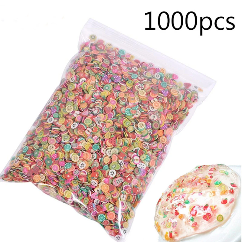 

Fruit slice nail art accessories slyme schlemner accessories 1000pcs