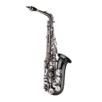 seasound factory high quality cheap black nickel body silver keys alto saxophone jyas102dbns