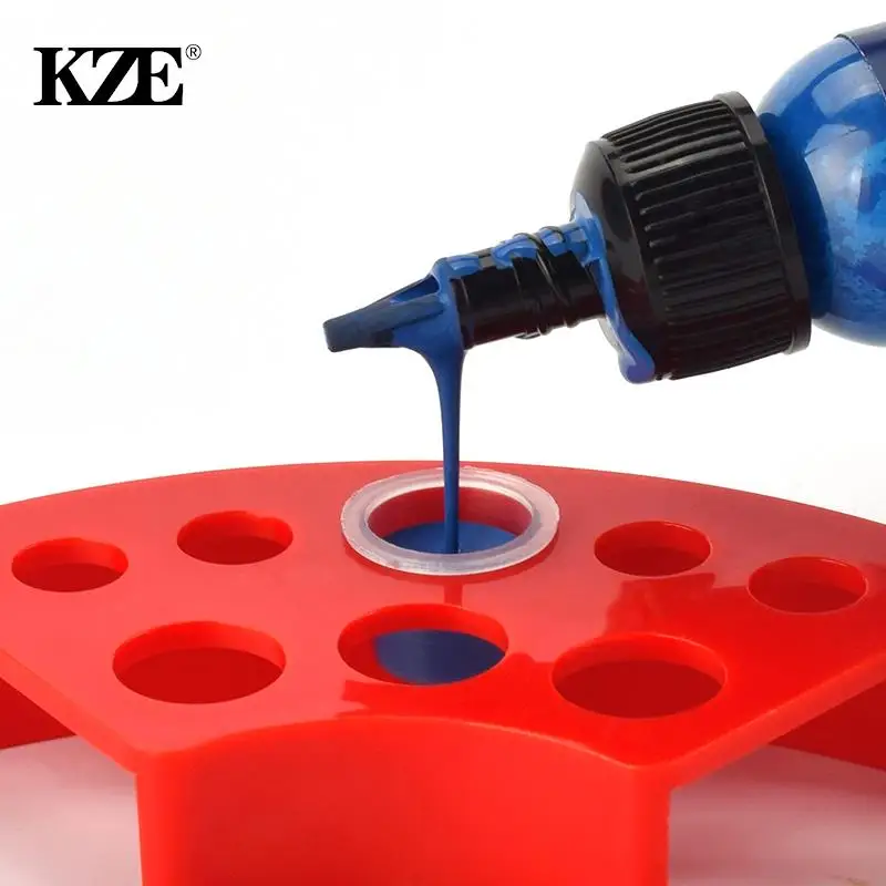 

8 Holes Plastic Fan Shaped Tattoo Ink Cup Holder Stand Tattoo Pigment Cup Rack Skin Makeup Beauty Supplies Tattoo Accessories