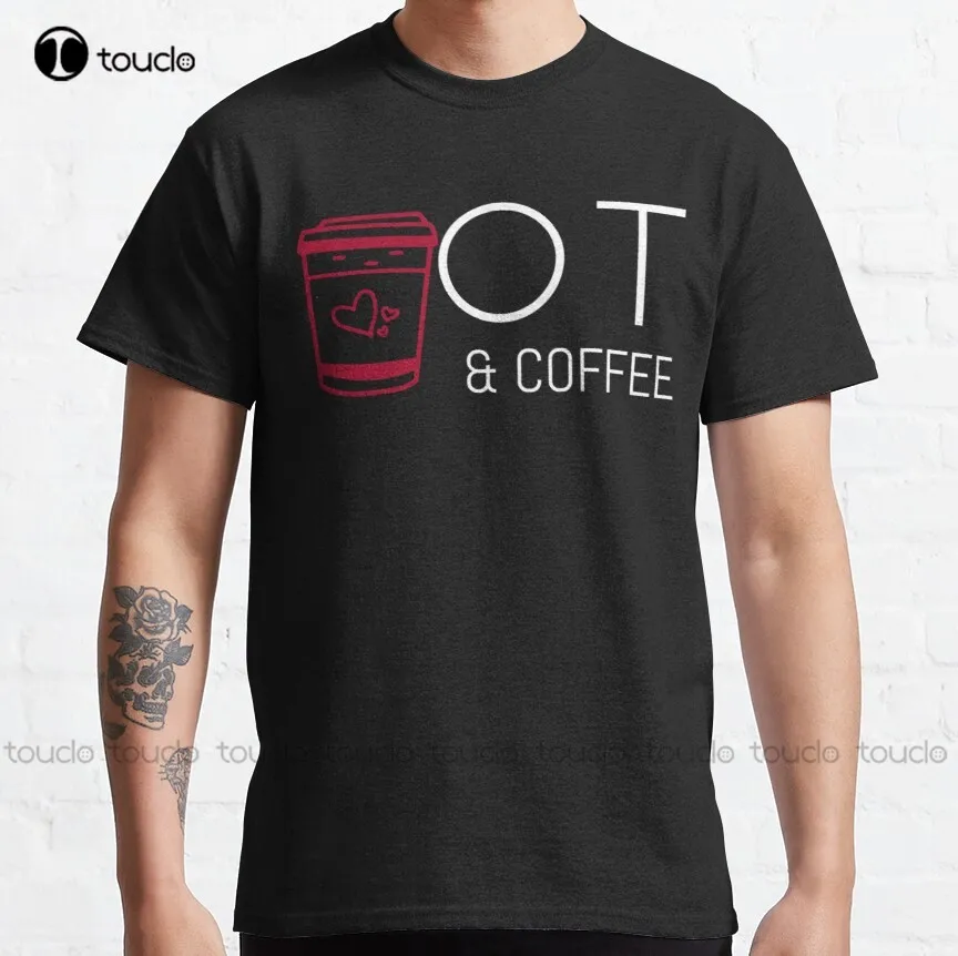 

Ot _Amp_ Coffee Heart Cup Classic T-Shirt Mens Short Sleeve Shirts Funny Art Harajuku Streetwear Cartoon New Popular Unisex Tee