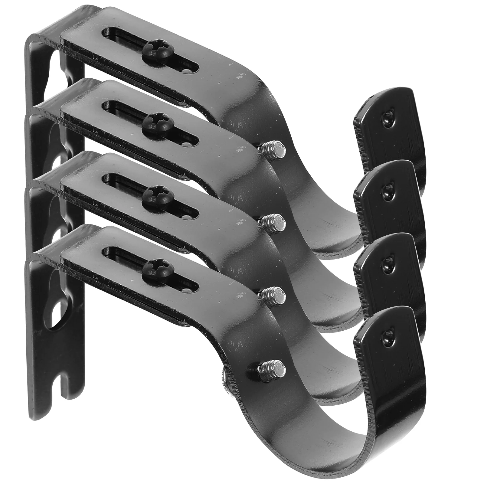 

Rod Curtain Brackets Holder Wall Drapery Bracket Shower Pole Holders Support Supports Closet Hooks End Mount Drapes Hanging