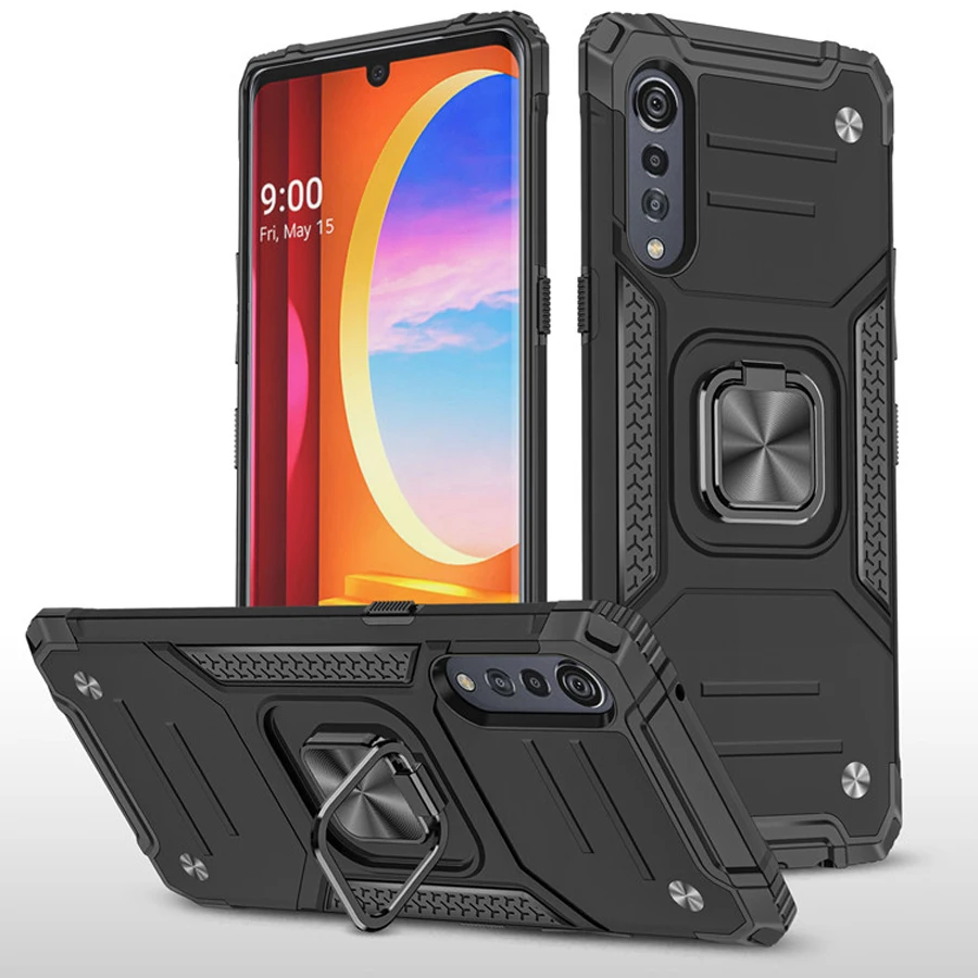 

Shockproof Case For LG Velvet 5G Luxury Case LG K51S Ring 360 Protect Stand Back Cover for LG K41s K 51 52 61 92 K22 Plus Funda