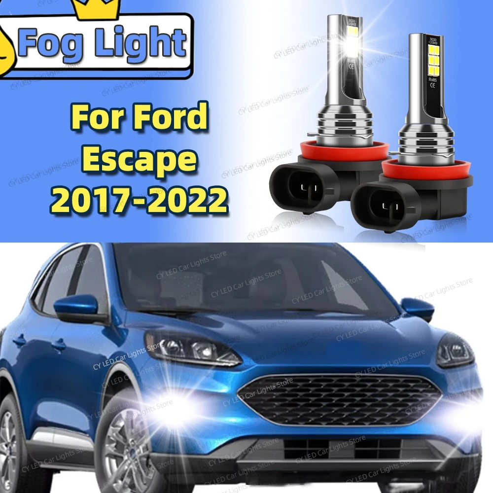 2 шт. светодиодные передние противотуманные фары Canbus автомобильные для Ford Escape 2017