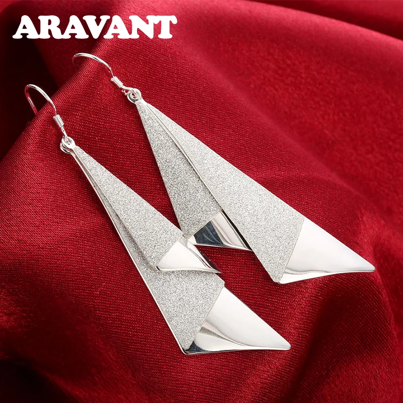 

925 Silver Long Drop Earring For Women Fashion Jewelry