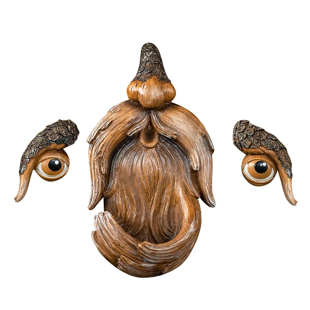 

Tree Face Bird Feeder Old Man Faces Garden Decor Yard Statues Wild Sculptures Outdoor Feeders