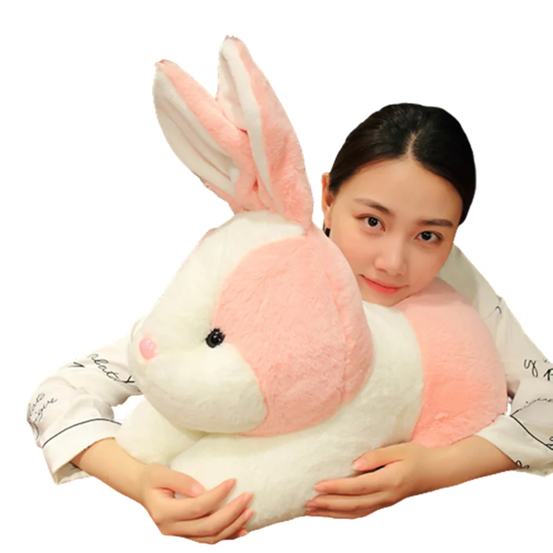 

30-50CM Lovely Simulation Rabbit Plush Toys Stuffed Soft Hairy Hare Dolls Cute Toy Pillow For Kids Boys Girls Birthday Xmas Gift