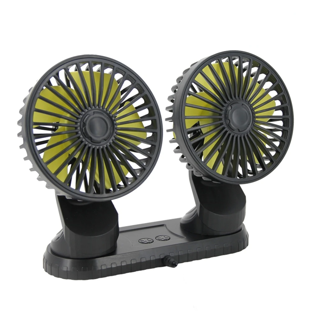 

NEW USB Powered Car Fan Multi-Angle Rotatable Dual Head 3-Speed Dashboard ABS Three Speeds Summer Cooling Fan Accessories