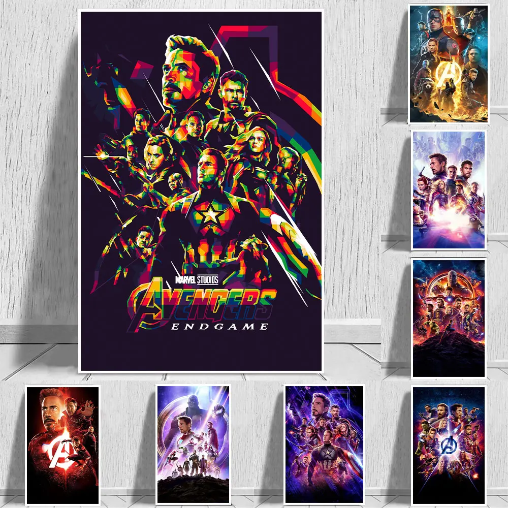 

Disney Marvel The Avengers Endgame Poster Superhero Print On Canvas Painting Wall Art Picture Room Home Decoration Best Gift