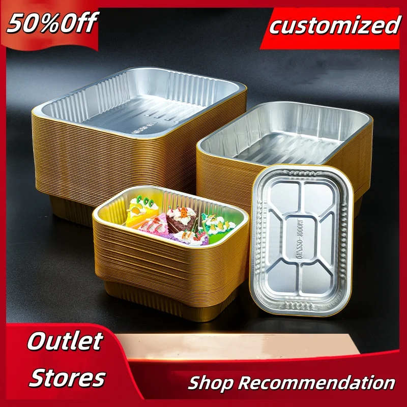 200 шт. одноразовые упаковочные коробки из алюминиевой фольги