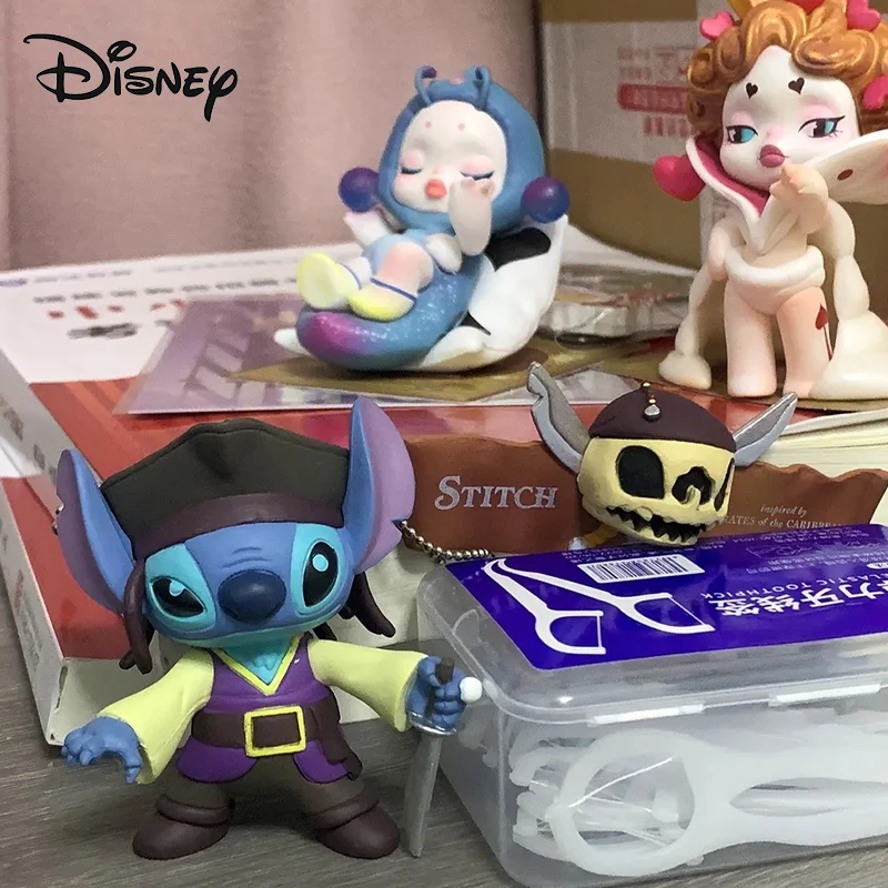 Дисней Стич и Капитан Джек Воробь Пиратская Фигурка Брелки Декор Подвеска